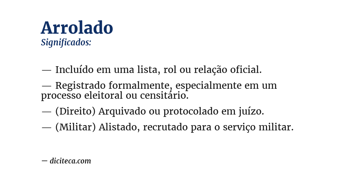 Significado de arrolado