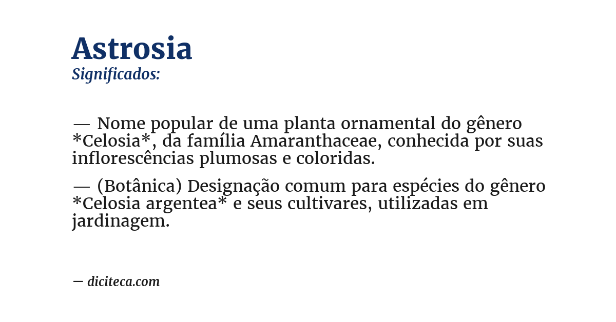 Significado de astrosia