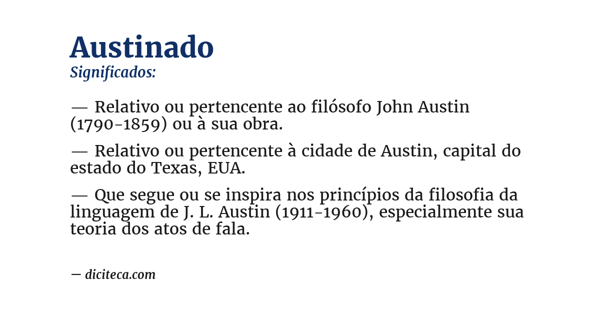 Significado de austinado