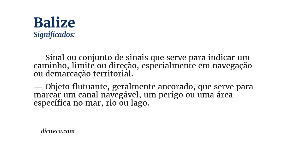Significado de balize