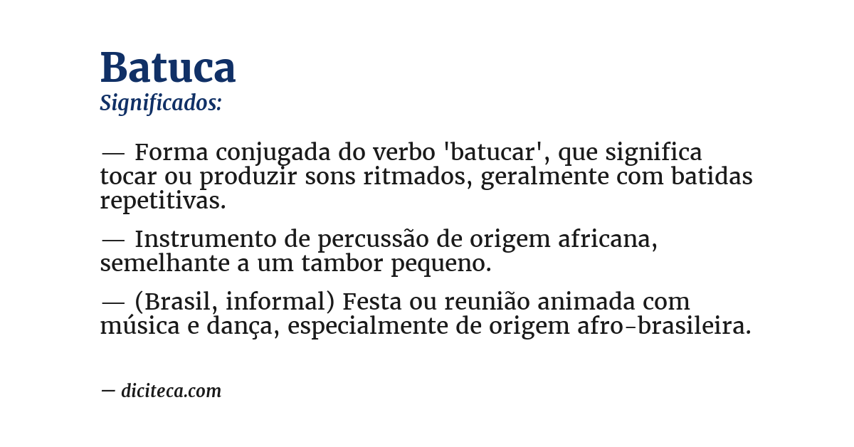 Significado de batuca