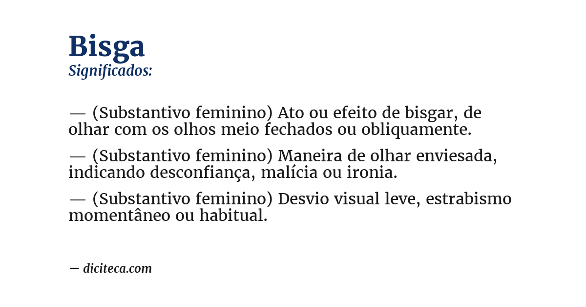 Significado de bisga