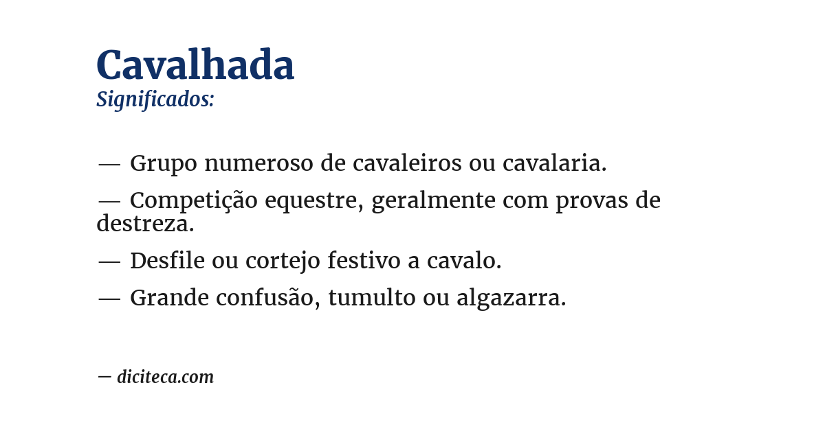 Significado de cavalhada