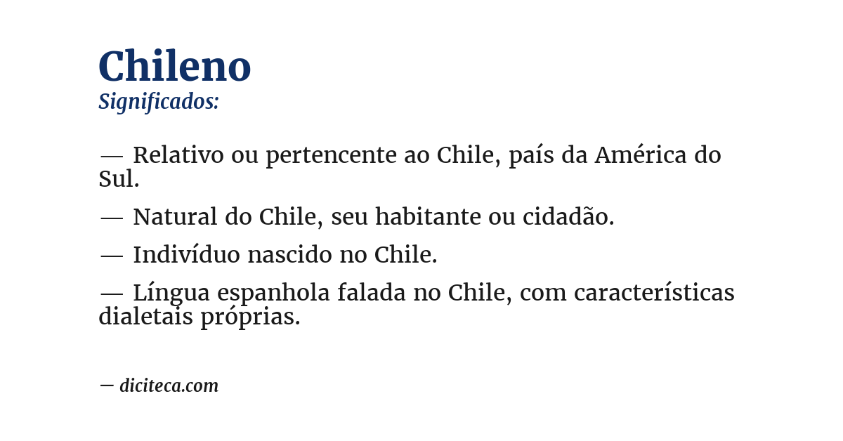 Significado de chileno