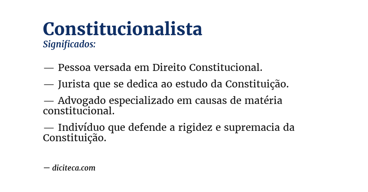 Significado de constitucionalista