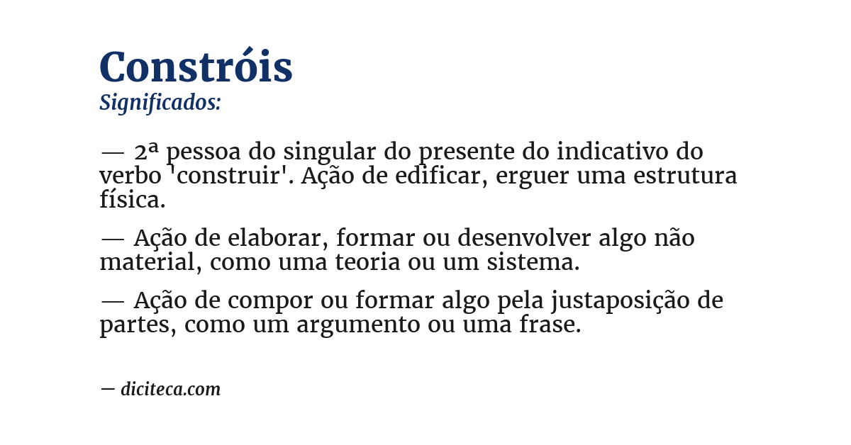 Significado de constróis