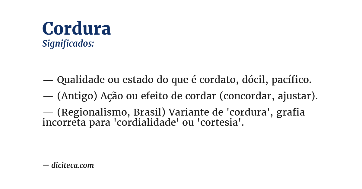 Significado de cordura