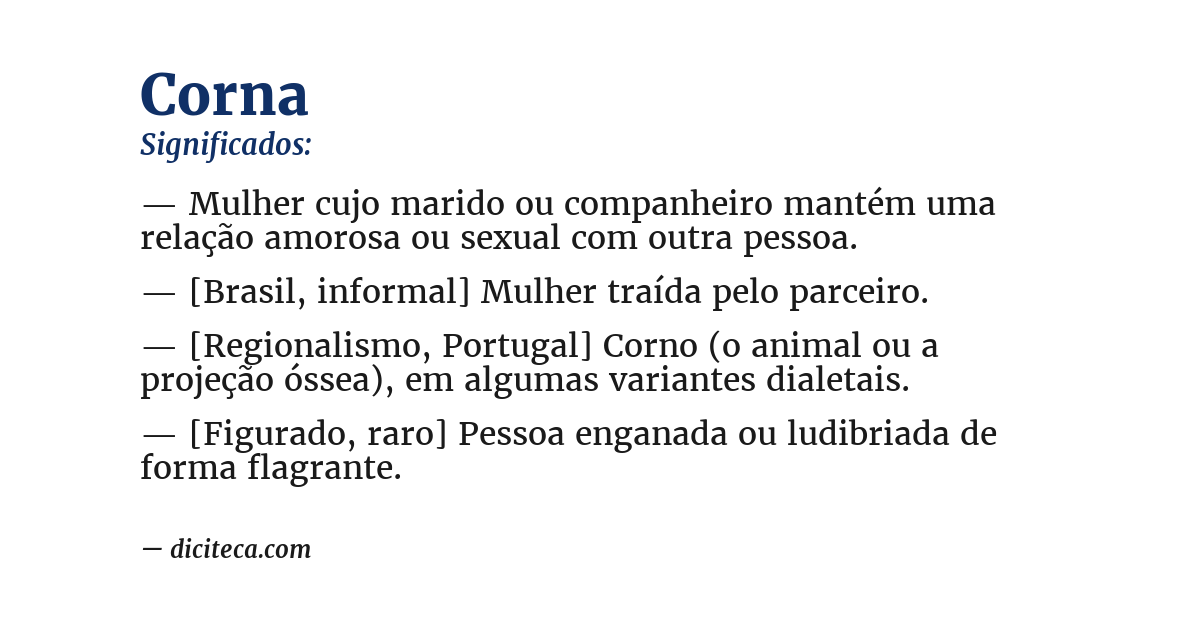 Significado de corna