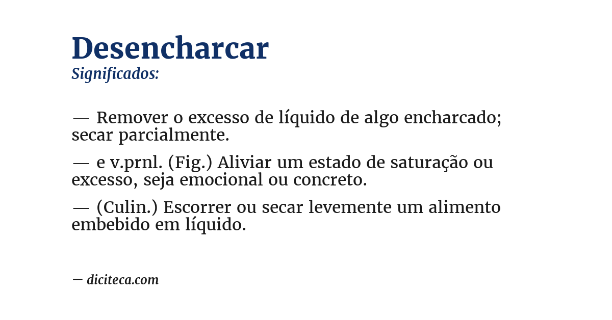 Significado de desencharcar