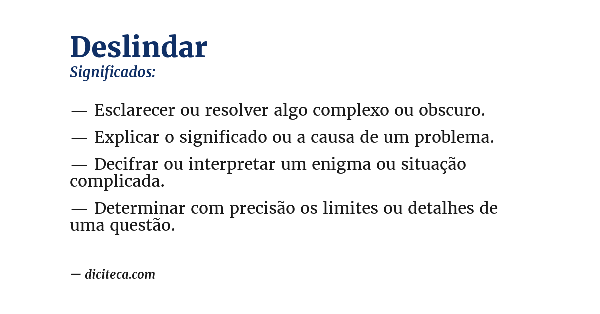 Significado de deslindar