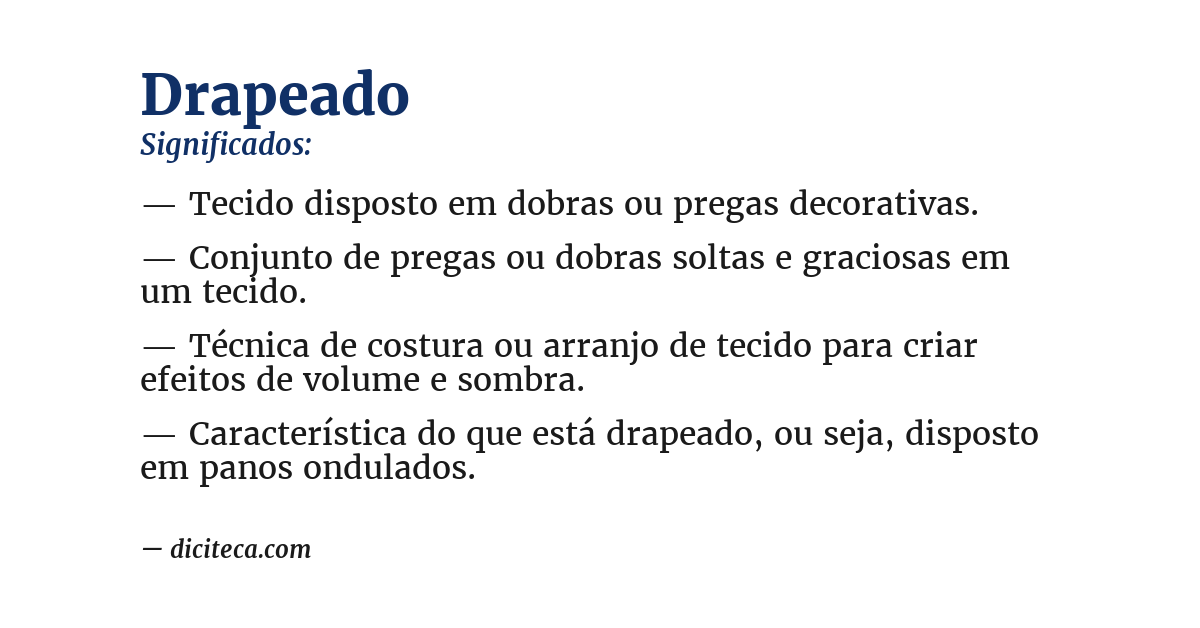 Significado de drapeado