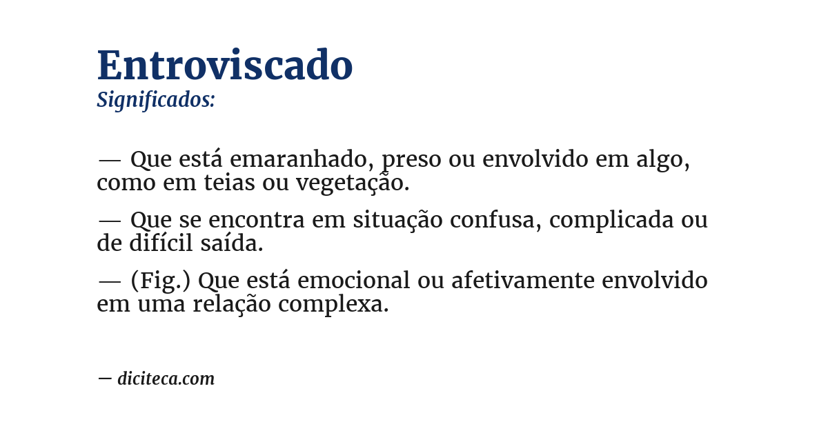 Significado de entroviscado