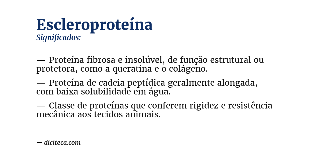 Significado de escleroproteína