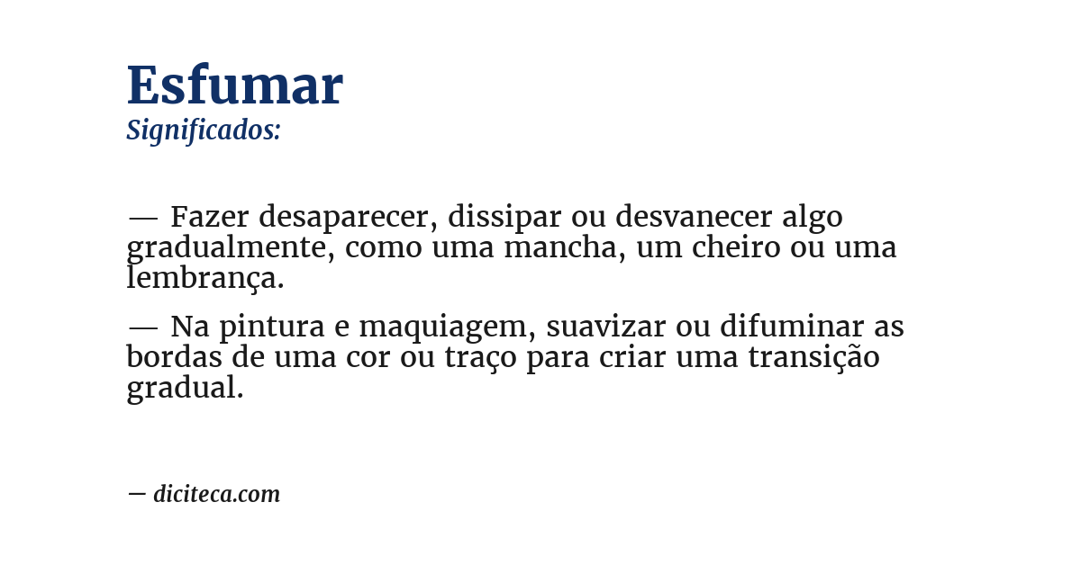 Significado de esfumar