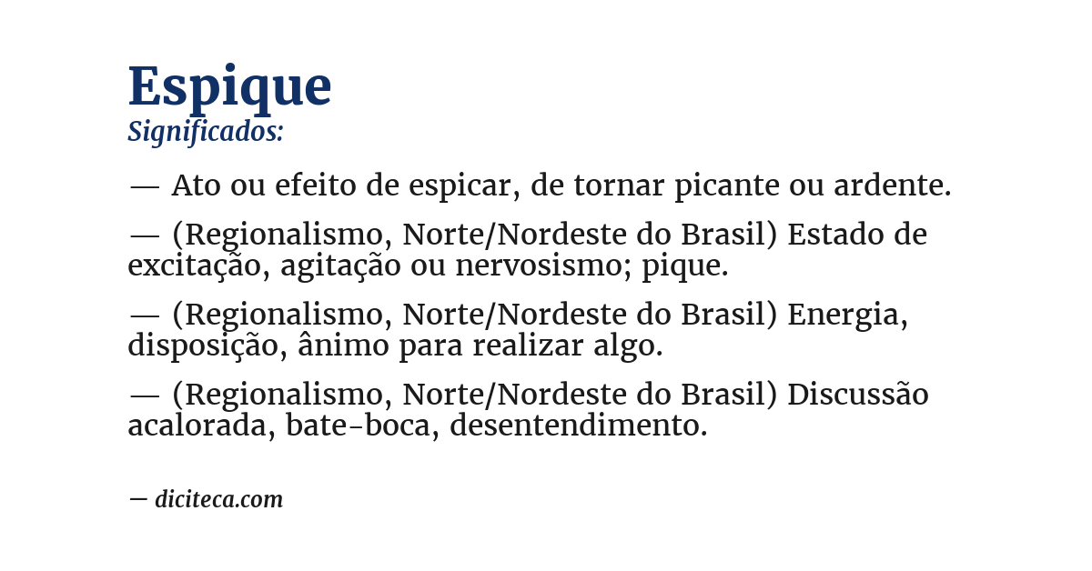 Significado de espique