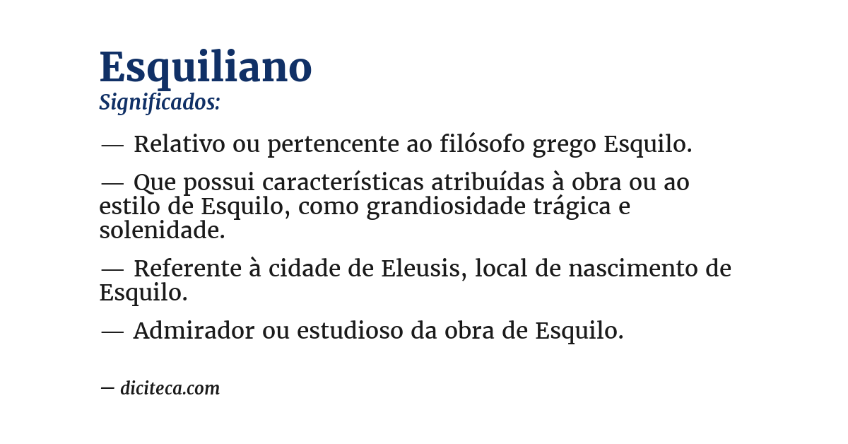 Significado de esquiliano