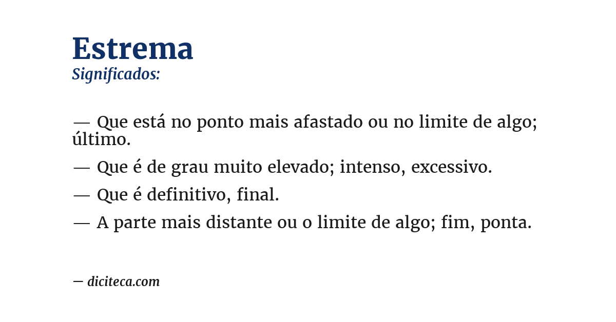 Significado de estrema