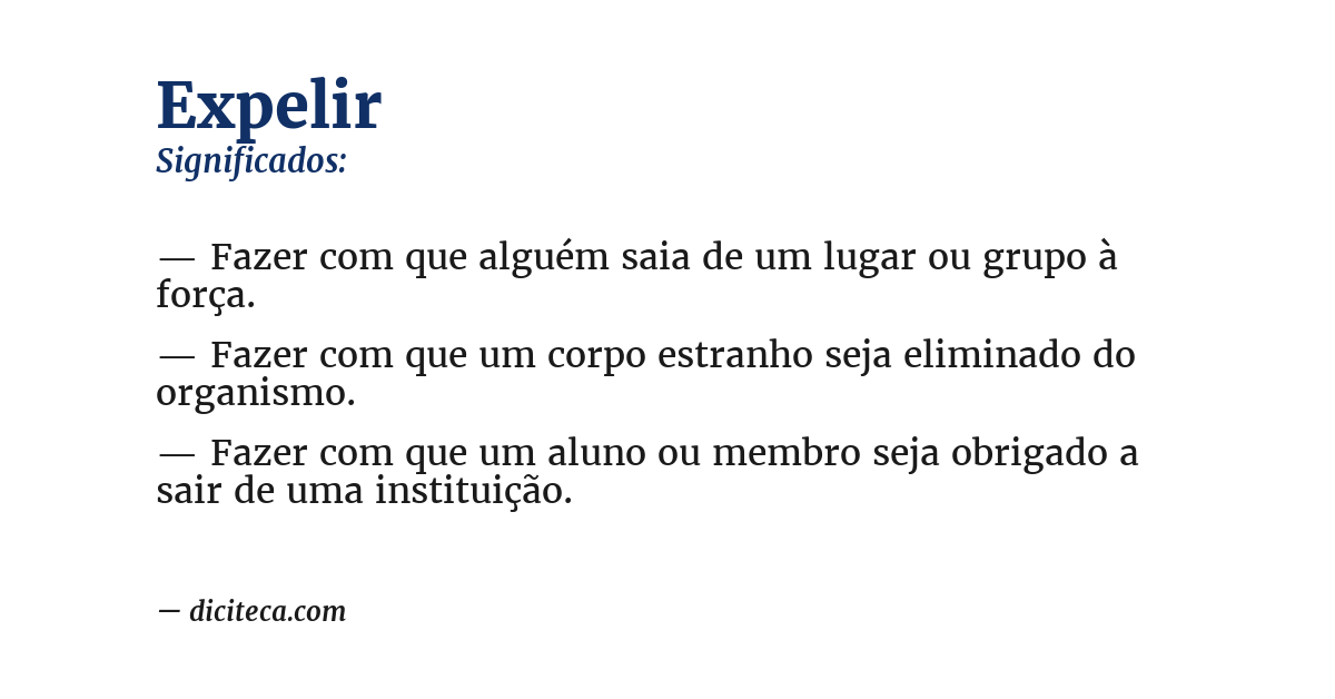 Significado de expelir