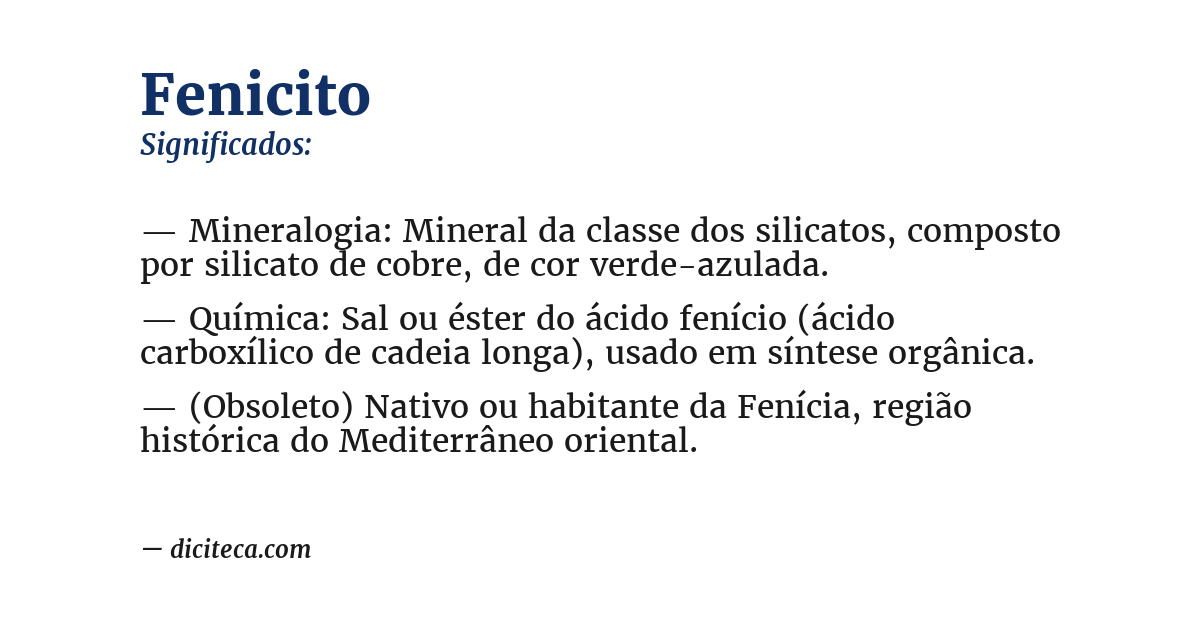 Significado de fenicito