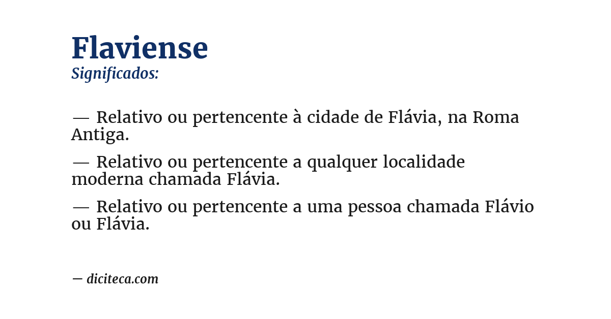 Significado de flaviense