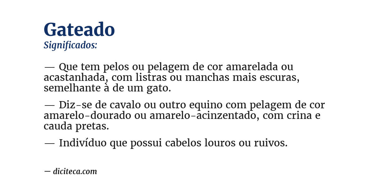 Significado de gateado