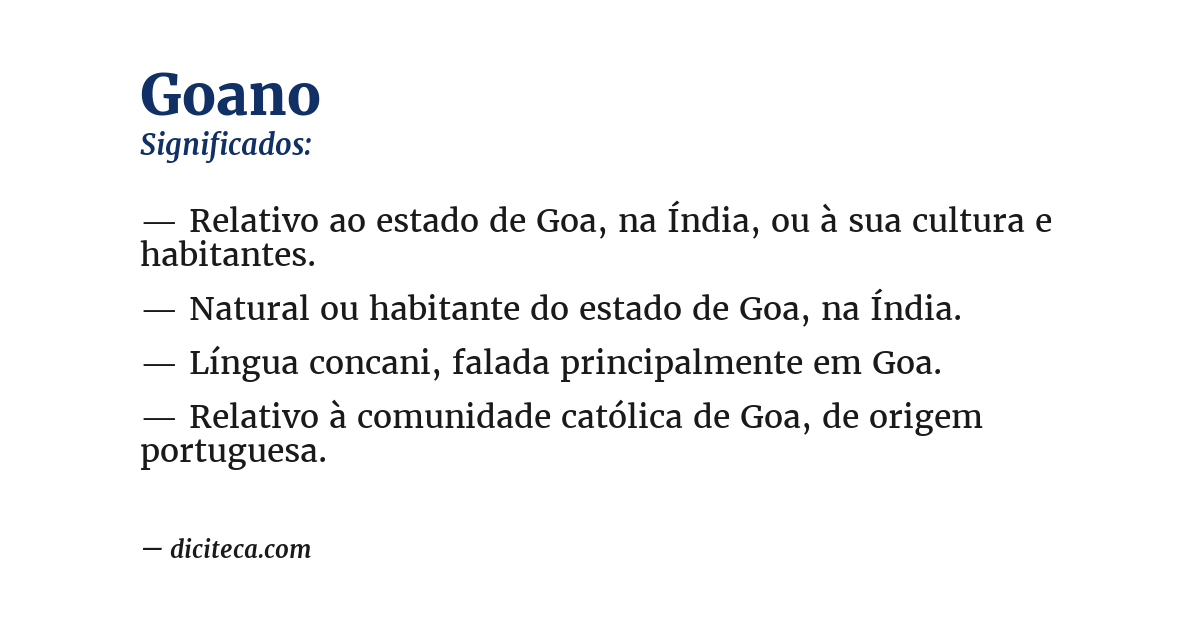 Significado de goano