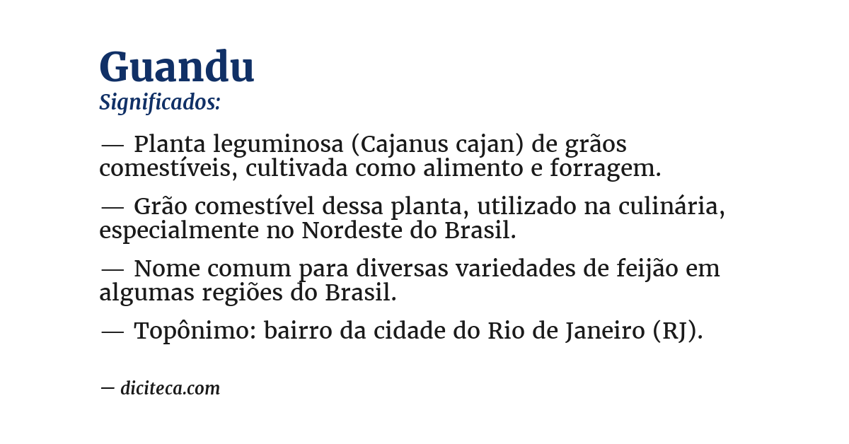Significado de guandu