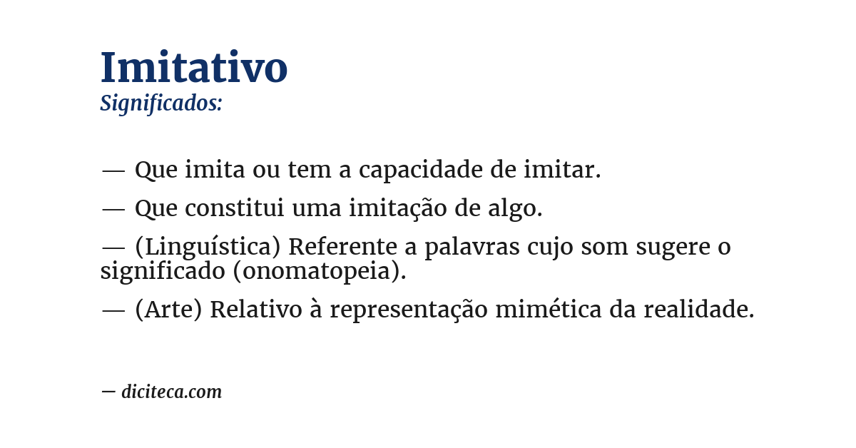 Significado de imitativo