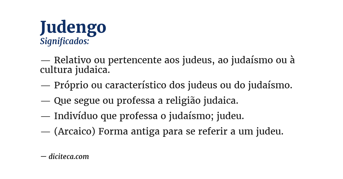 Significado de judengo