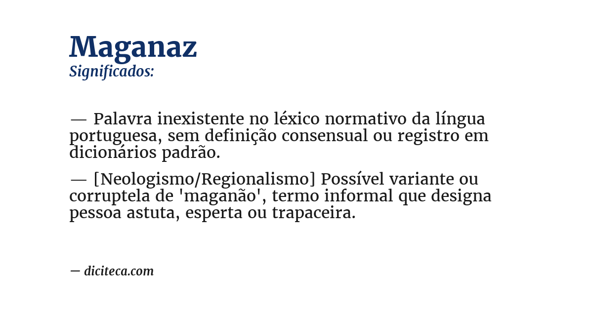 Significado de maganaz