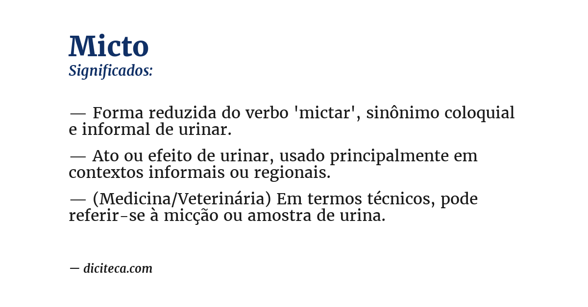 Significado de micto