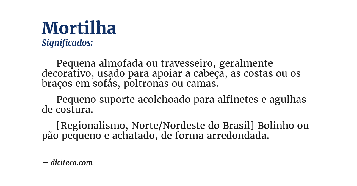 Significado de mortilha