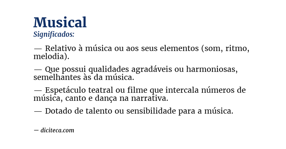 Significado de musical