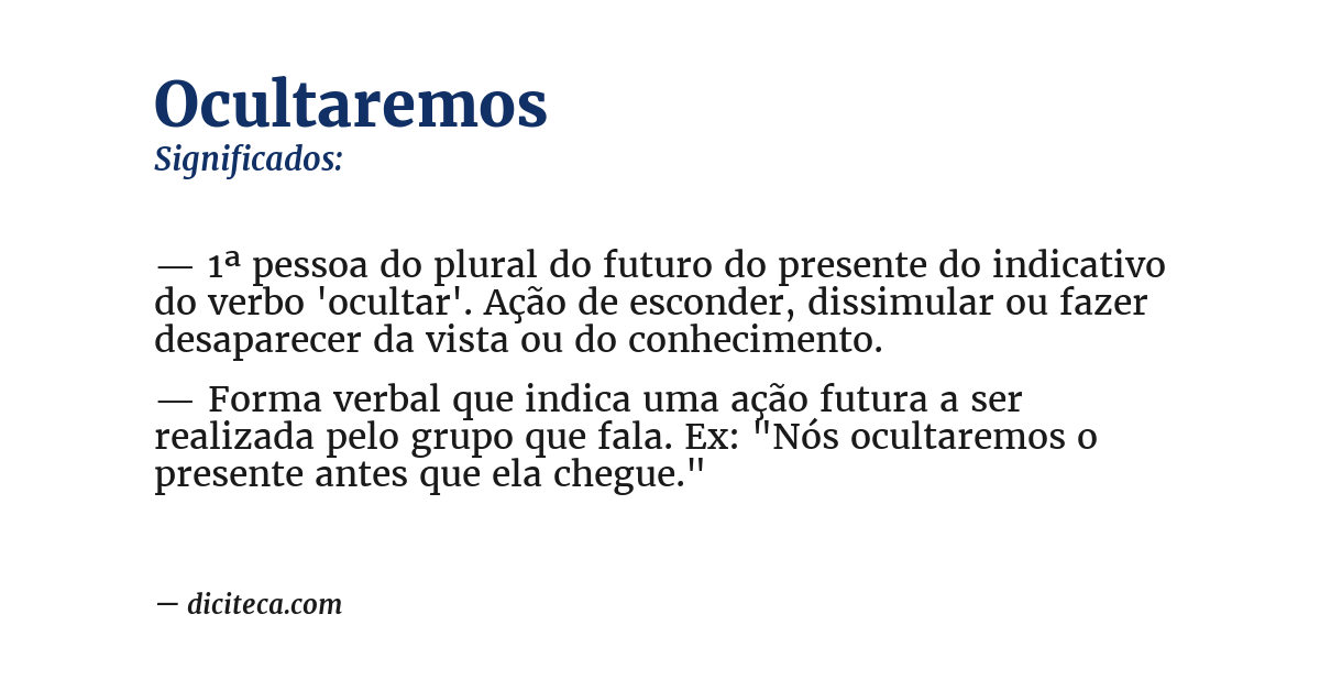 Significado de ocultaremos