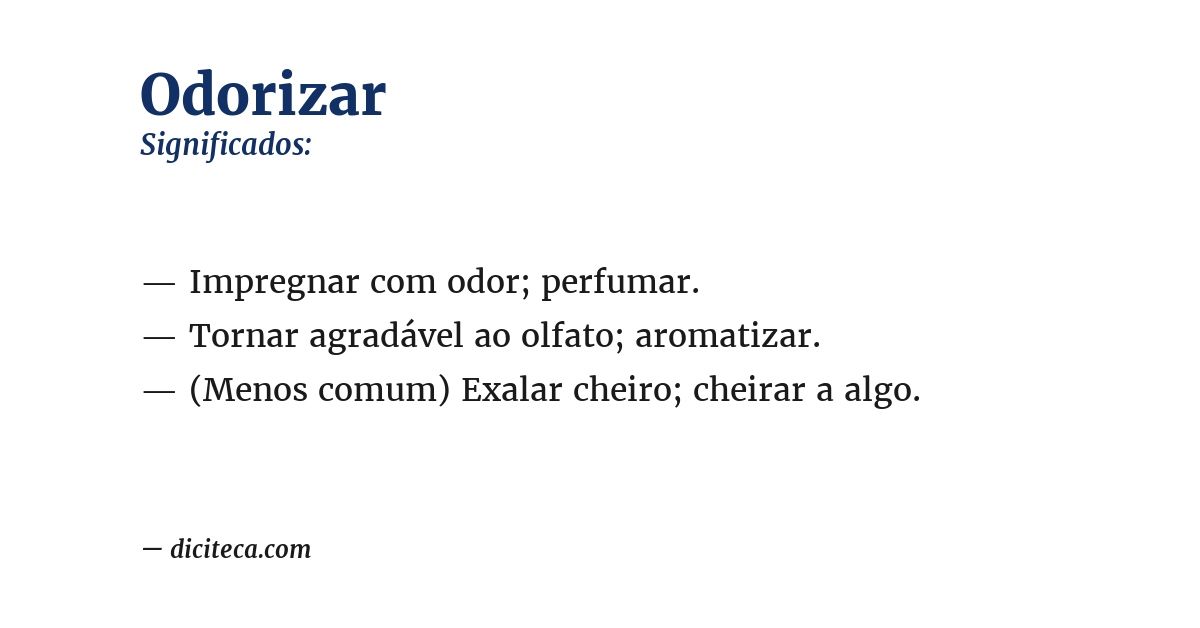 Significado de odorizar