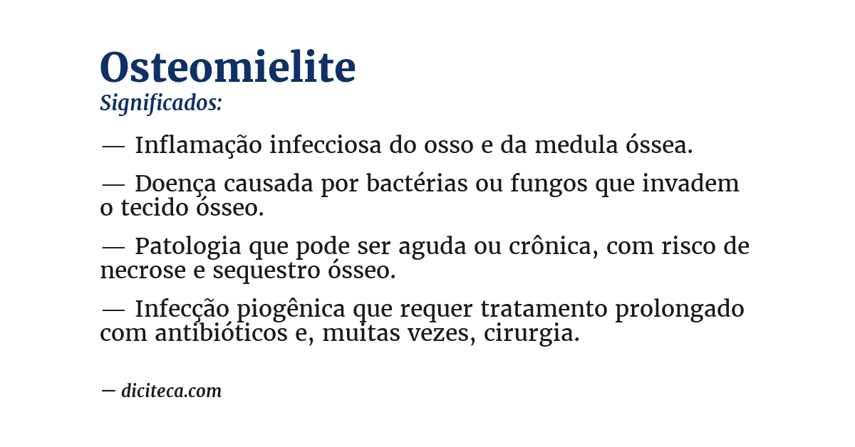 Significado de osteomielite