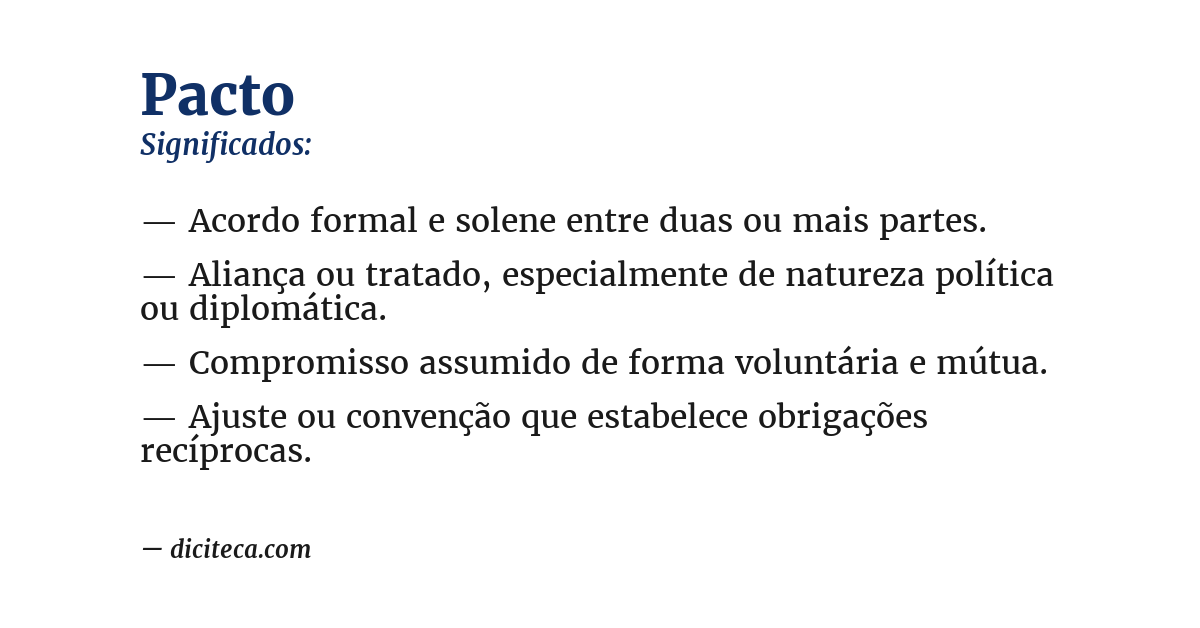 Significado de pacto