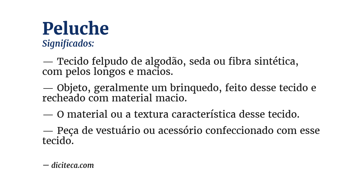 Significado de peluche