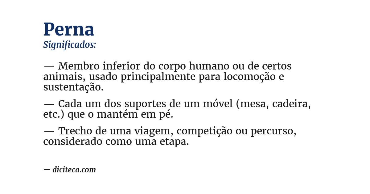 Significado de perna