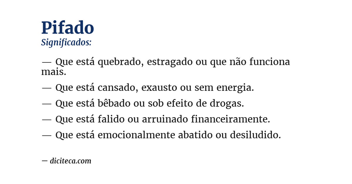 Significado de pifado