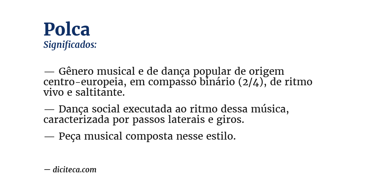 Significado de polca