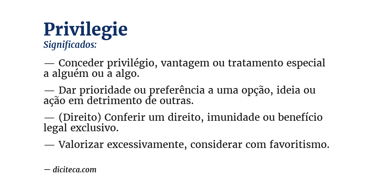 Significado de privilegie