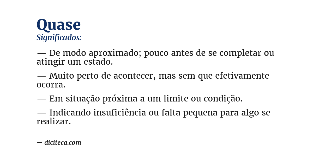Significado de quase