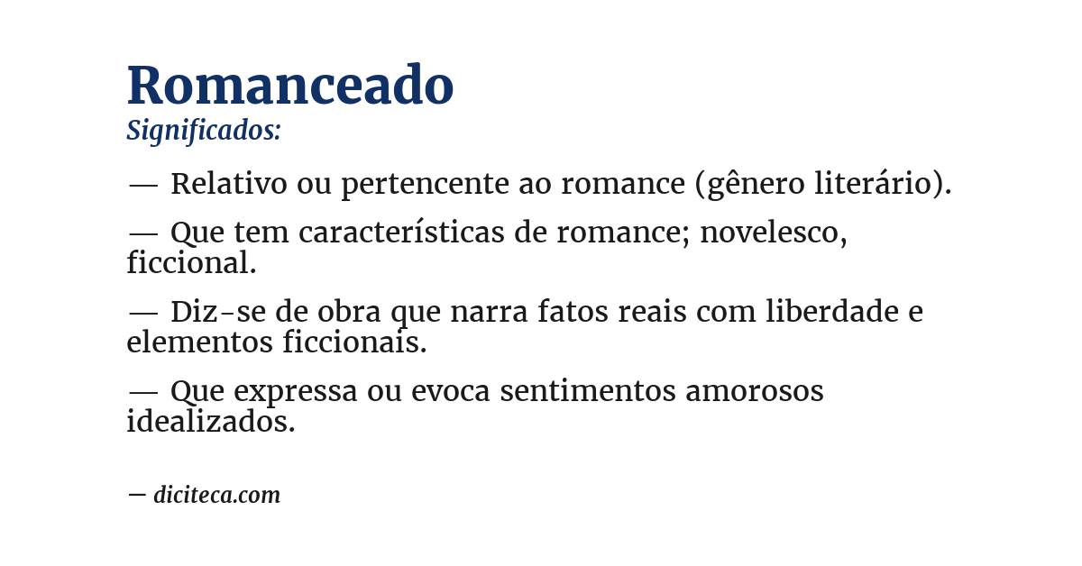 Significado de romanceado
