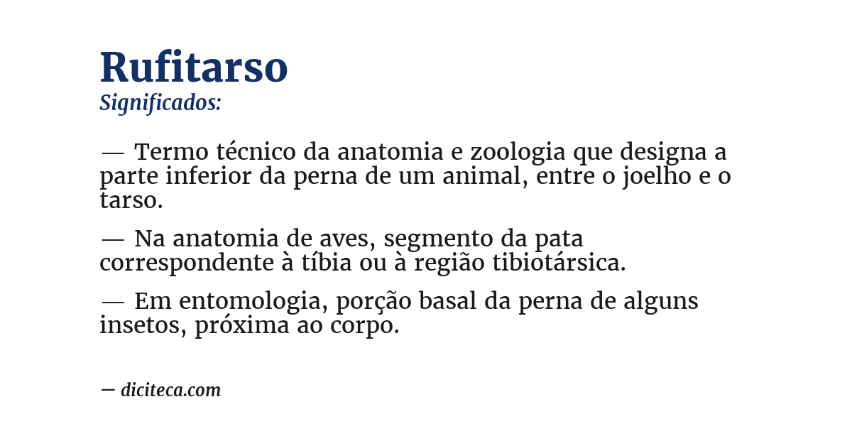 Significado de rufitarso