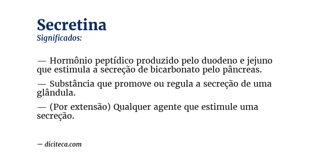 Significado de secretina