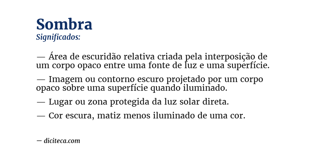 Significado de sombra