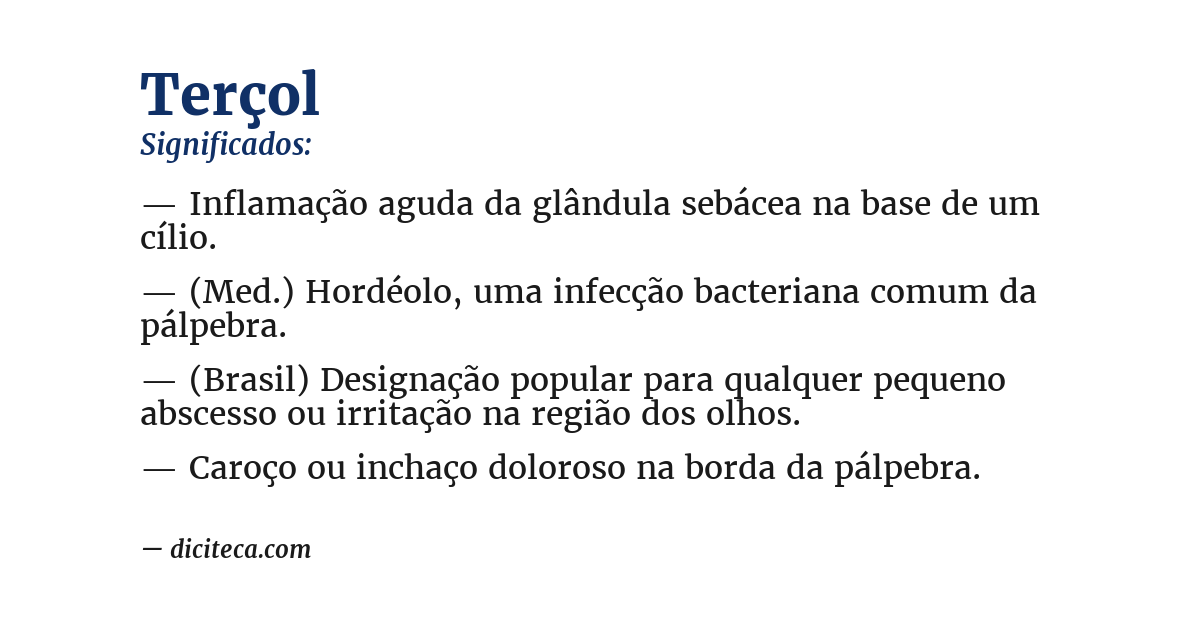 Significado de terçol