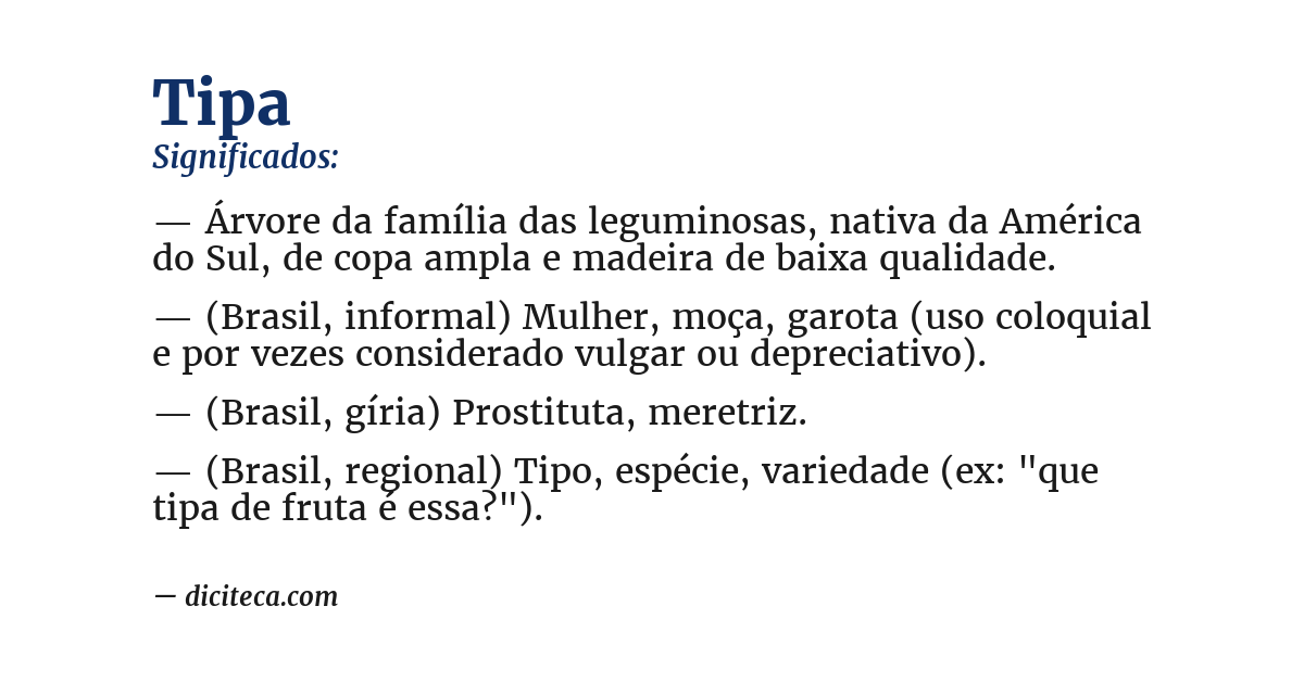 Significado de tipa