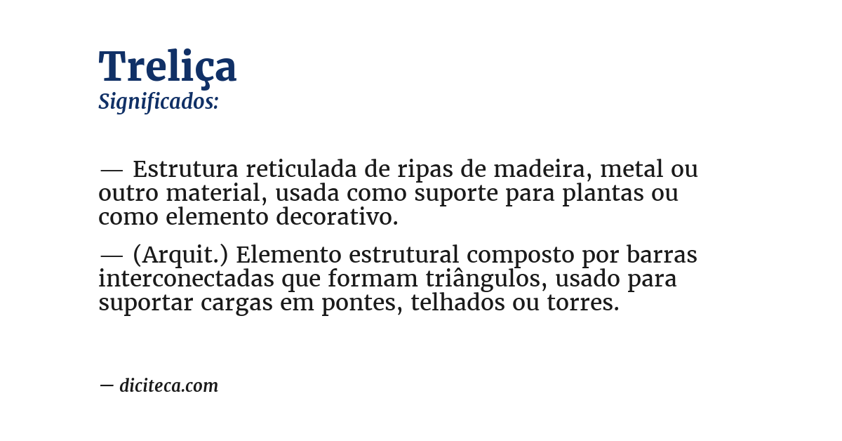 Significado de treliça